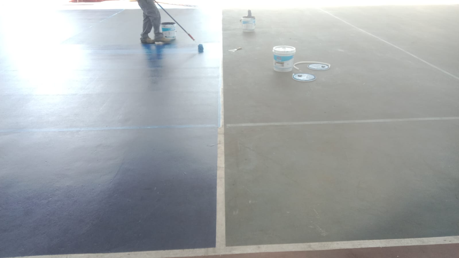 Pintura de canchas deportivas en Colegio Inglés